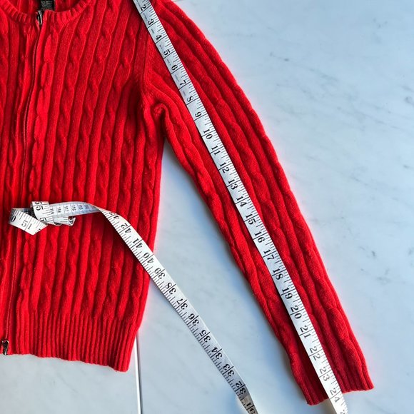 Vintage Eddie Bauer Cotton/Angora/Nylon Sweater in Red - Picture 11 of 13